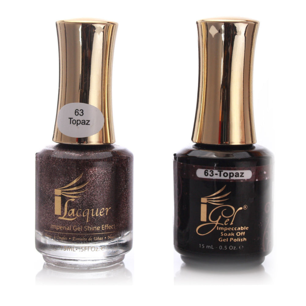 iGel Nail Lacquer + Gel Polish, 063, Topaz, 0.5oz KK1003