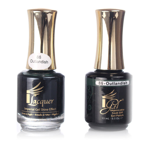 iGel Nail Lacquer + Gel Polish, 086, Outlandish, 0.5oz KK1003