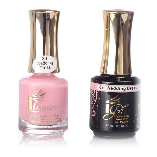 iGel Nail Lacquer + Gel Polish, 089, Wedding Dress, 0.5oz KK1003