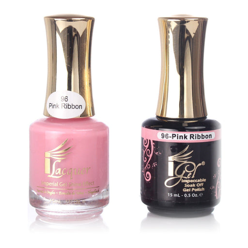 iGel Nail Lacquer + Gel Polish, 096, Pink Ribbon, 0.5oz KK1003