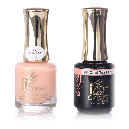 iGel Nail Lacquer + Gel Polish, 098, Chai Tea Latte, 0.5oz KK1003