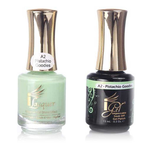 iGel Nail Lacquer + Gel Polish, A02, Pistachio Goodies, 0.5oz KK1003