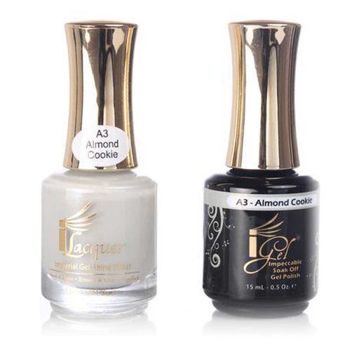iGel Nail Lacquer + Gel Polish, A03, Almond Cookie, 0.5oz KK1003