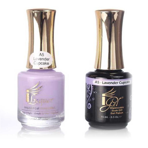 iGel Nail Lacquer + Gel Polish, A05, Lavender Cupcake, 0.5oz KK1003