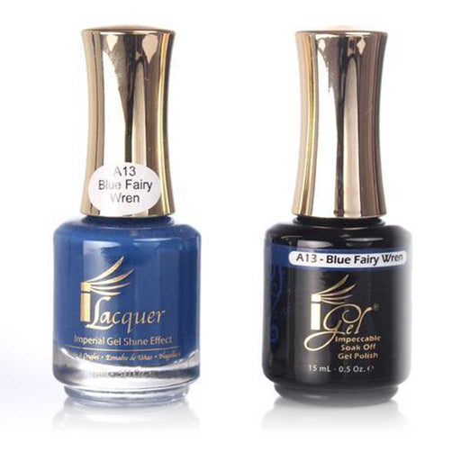 iGel Nail Lacquer + Gel Polish, A13, Blue Fairy Wren, 0.5oz KK1003