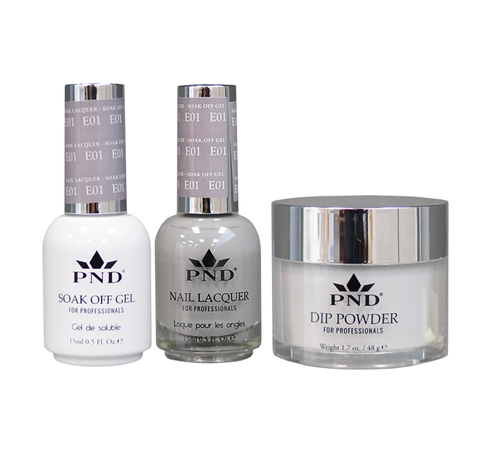 PND 3in1 Dipping Powder + Gel Polish + Nail Lacquer, Elegant Collection, E01 OK0324QT