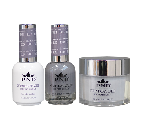 PND 3in1 Dipping Powder + Gel Polish + Nail Lacquer, Elegant Collection, E03 OK0324QT