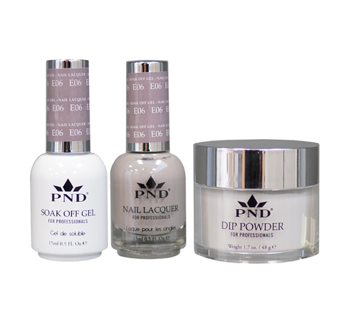 PND 3in1 Dipping Powder + Gel Polish + Nail Lacquer, Elegant Collection, E06 OK0324QT