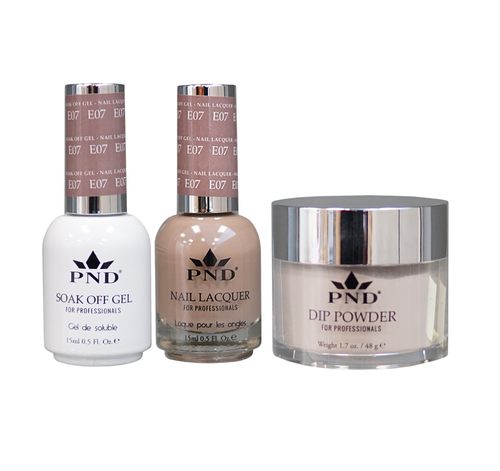 PND 3in1 Dipping Powder + Gel Polish + Nail Lacquer, Elegant Collection, E07 OK0324QT