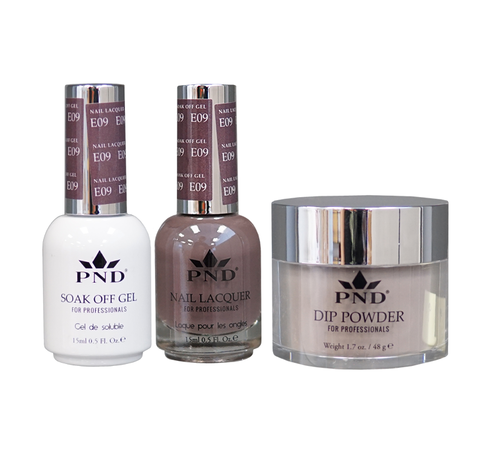 PND 3in1 Dipping Powder + Gel Polish + Nail Lacquer, Elegant Collection, E09 OK0324QT