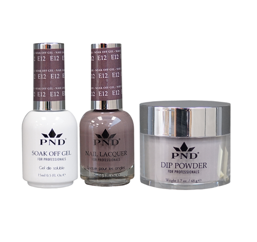 PND 3in1 Dipping Powder + Gel Polish + Nail Lacquer, Elegant Collection, E12 OK0324QT