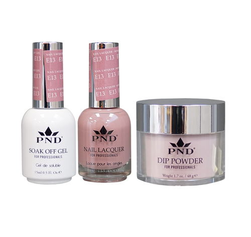 PND 3in1 Dipping Powder + Gel Polish + Nail Lacquer, Elegant Collection, E13 OK0324QT