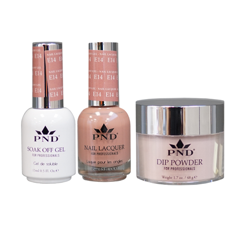 PND 3in1 Dipping Powder + Gel Polish + Nail Lacquer, Elegant Collection, E14 OK0324QT