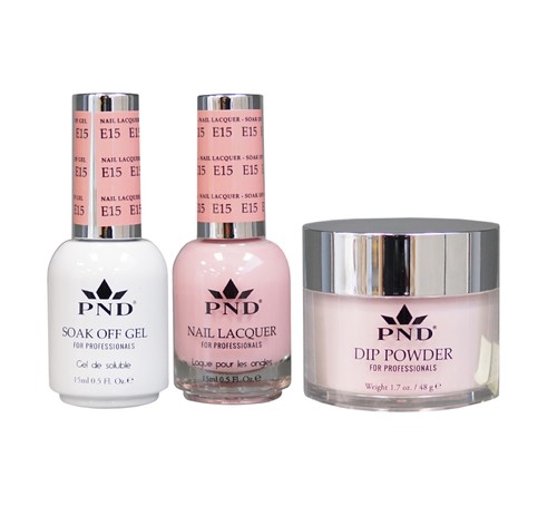 PND 3in1 Dipping Powder + Gel Polish + Nail Lacquer, Elegant Collection, E15 OK0324QT