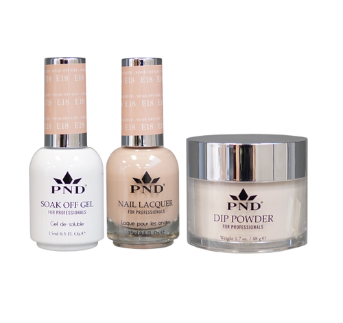 PND 3in1 Dipping Powder + Gel Polish + Nail Lacquer, Elegant Collection, E18 OK0324QT