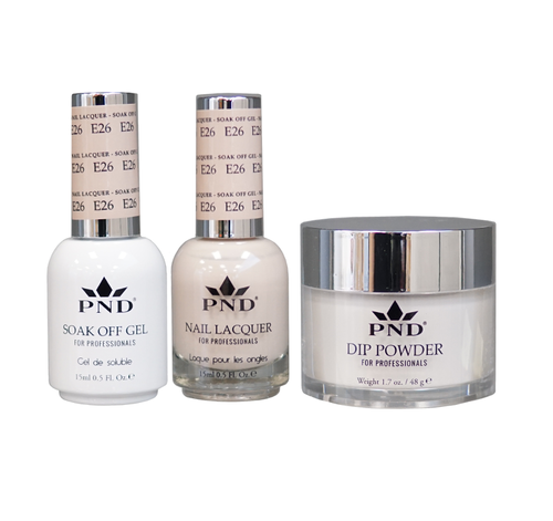 PND 3in1 Dipping Powder + Gel Polish + Nail Lacquer, Elegant Collection, E26 OK0324QT