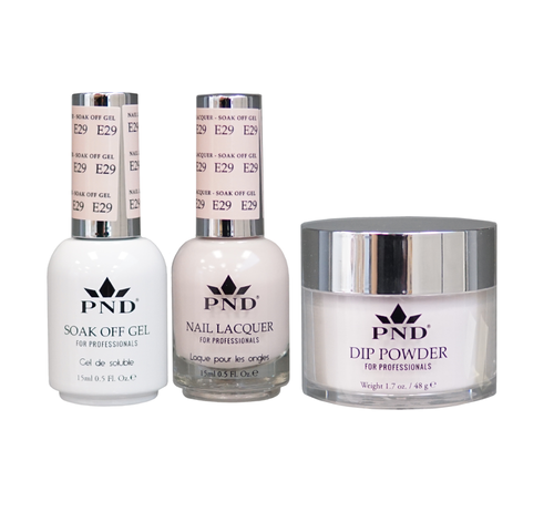 PND 3in1 Dipping Powder + Gel Polish + Nail Lacquer, Elegant Collection, E29 OK0324QT