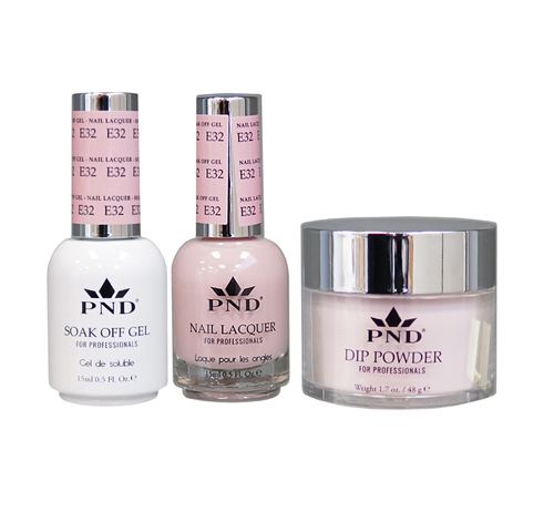 PND 3in1 Dipping Powder + Gel Polish + Nail Lacquer, Elegant Collection, E32 OK0324QT