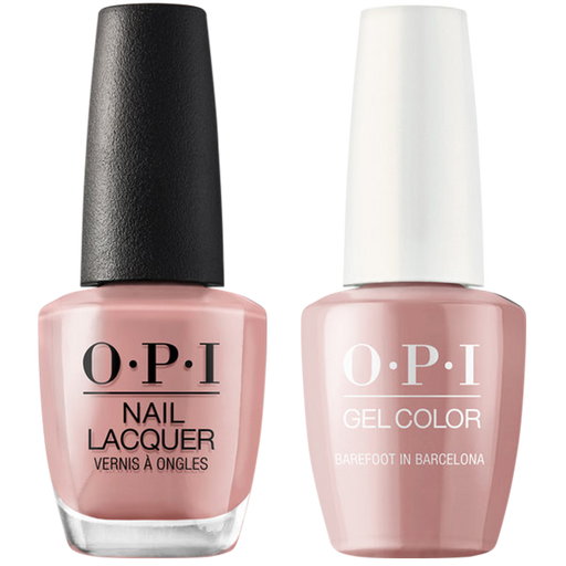 OPI GelColor And Nail Lacquer, Make It Iconic Collection, E41, Barefoot In Barcelona, 0.5oz KK1005
