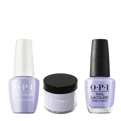 Cosmo 3in1 Dipping Powder + Gel Polish + Nail Lacquer (Matching OPI), 2oz, CE74