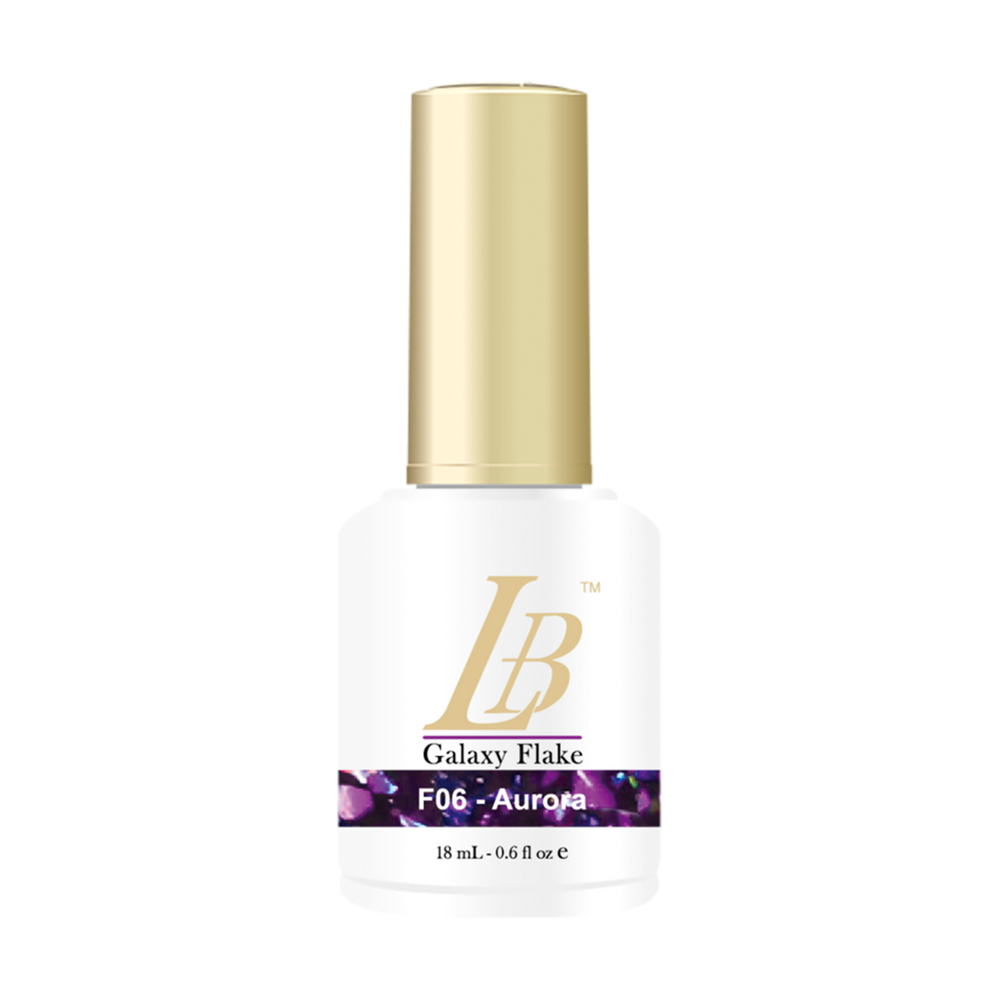 iGel LB Galaxy Flake Gel Polish, F06, Aurora, 0.6oz OK0528VD