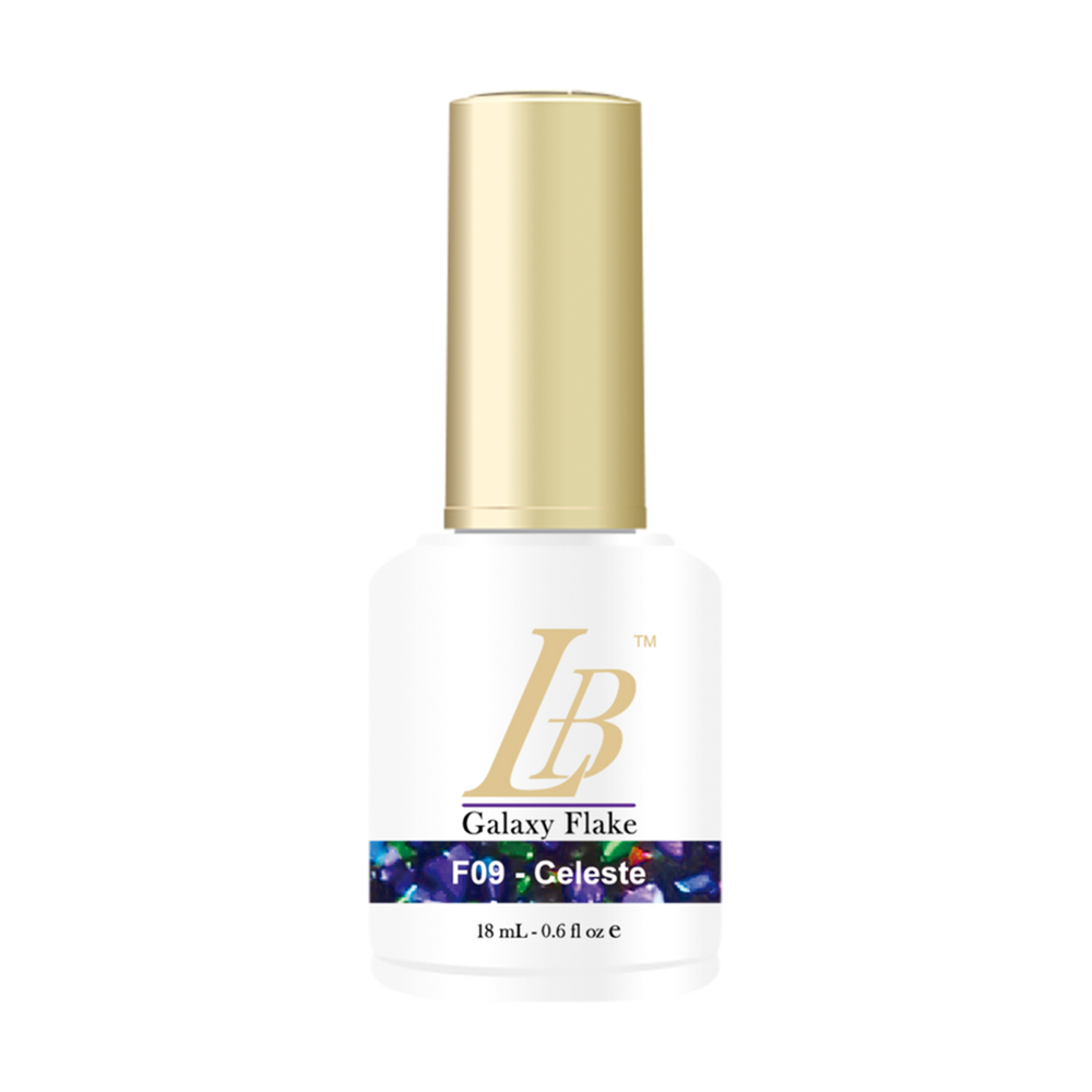 iGel LB Galaxy Flake Gel Polish, F09, Celeste, 0.6oz OK0528VD
