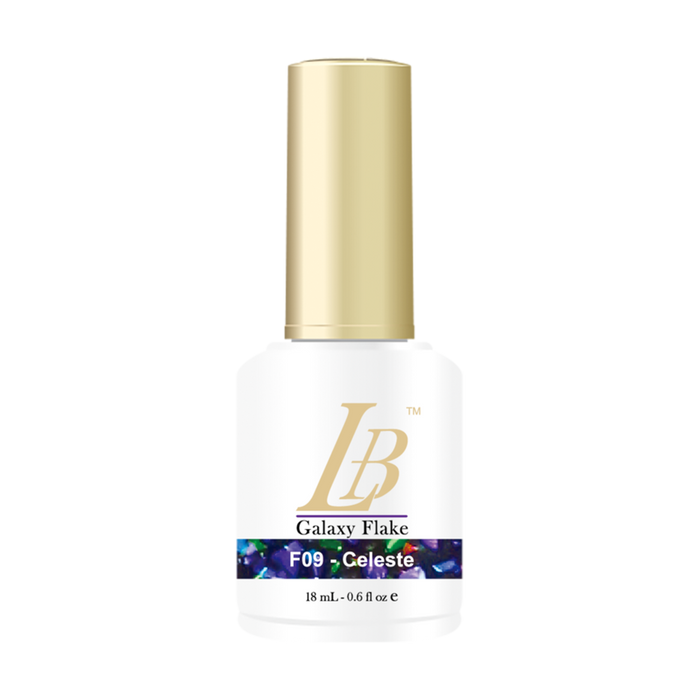 iGel LB Galaxy Flake Gel Polish, F09, Celeste, 0.6oz OK0528VD