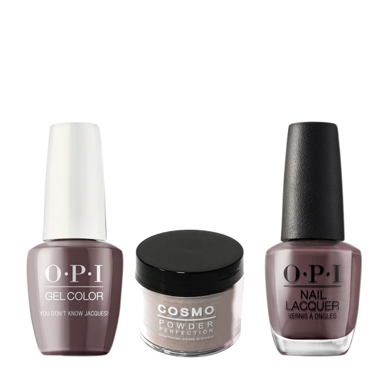 Cosmo 3in1 Dipping Powder + Gel Polish + Nail Lacquer (Matching OPI), 2oz, CF15