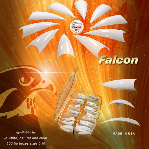 Lamour Falcon Tips Box, WHITE (Packing: 100 pcs/box, 30 boxes/case)