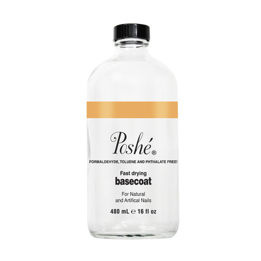 Poshe Fast Dry Base Coat Refill, 16oz (PK: 12 pcs/case)