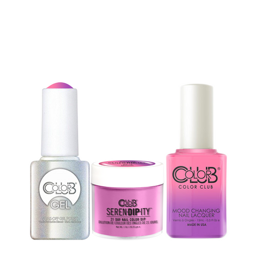 Color Club 3in1 Dipping Powder + Gel Polish + Nail Lacquer , Serendipity, Feelin’ Myself (Mood-Color Changing), 1oz, 05XDIPMP10-1 KK