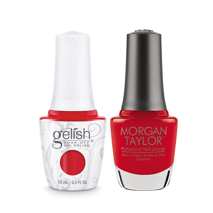 Gelish Gel Polish & Morgan Taylor Nail Lacquer, Fire Cracker, 0.5oz, 1110804 + 50028 KK0907