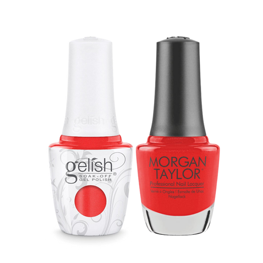 Gelish Gel Polish & Morgan Taylor Nail Lacquer, 1110305, Make A Splash Summer 2018 Collection, Flamingo Float – Coral Pink Shimmer, 0.5oz KK