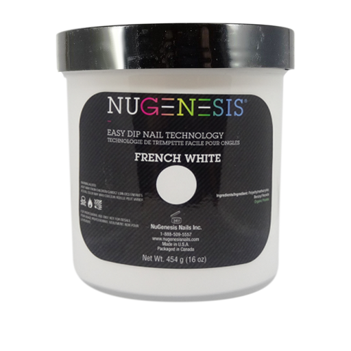 Nugenesis Dipping Powder, Pink & White Collection, FRENCH WHITE, 16oz