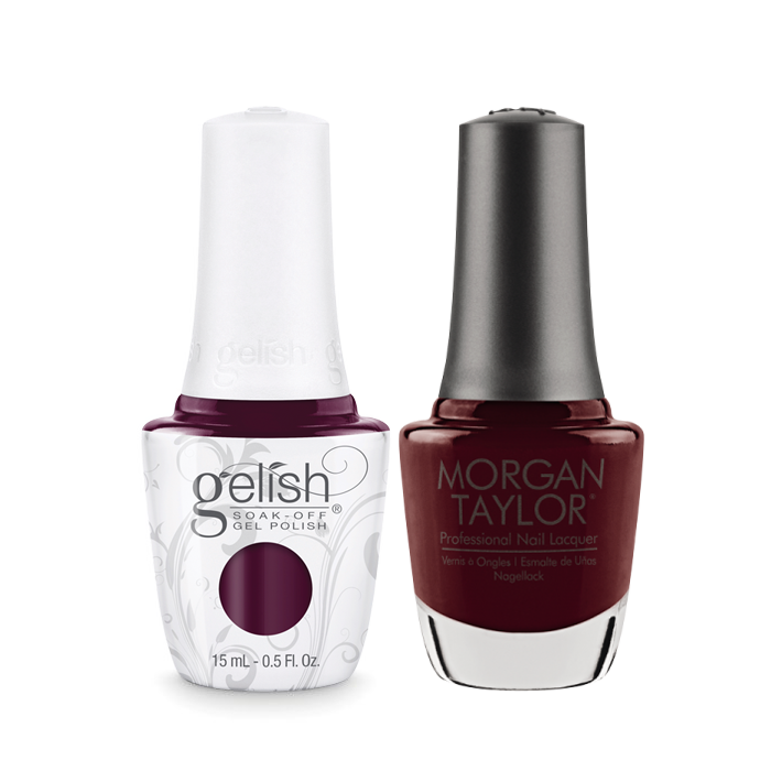 Gelish Gel Polish & Morgan Taylor Nail Lacquer, From Paris With Love, 0.5oz, 1110035 + 50035