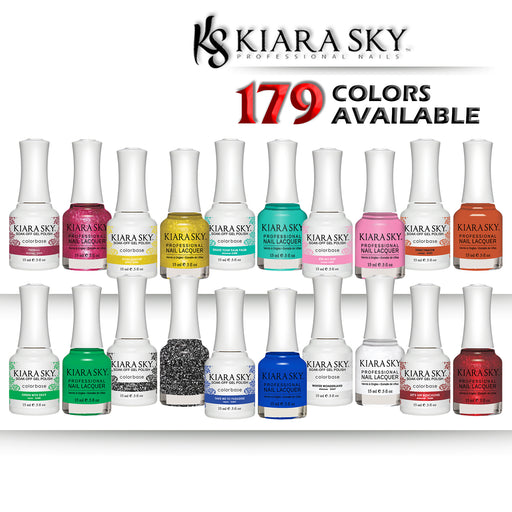 Kiara Sky Gel Polish + Nail Lacquer, 0.5oz, Full line of 197 colors (from GN 403 to GN 620)