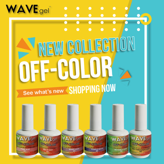 Wave Gel Off-Color Gel Polish, 0.5oz, Full line of 6 colors (from 01 to 06) OK1129