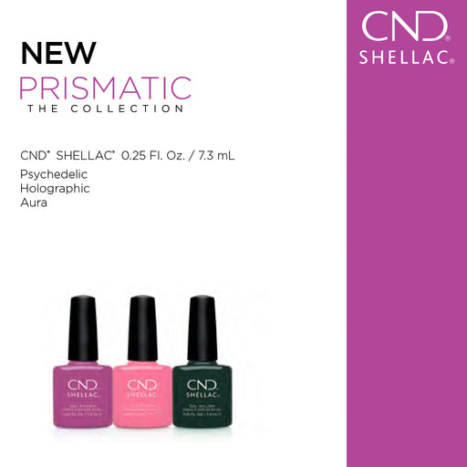 CND Shellac Gel Polish, Prismatic Collection, Full line of 3 colors OK0409VD