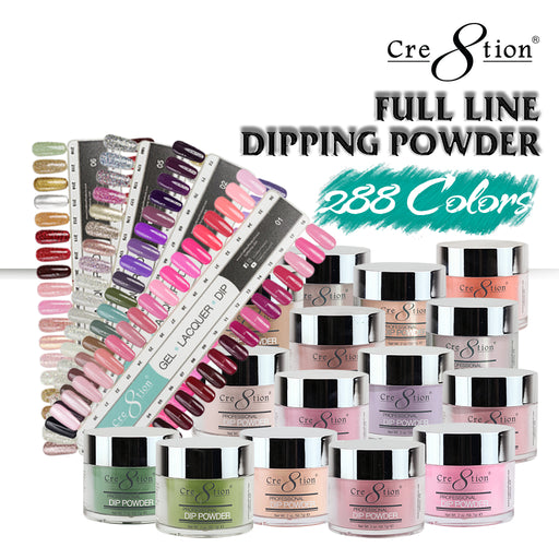 Cre8tion Matching Dipping Powder, 1.7oz, Full line of 288 colors (From 001 to 288) OK0117MD