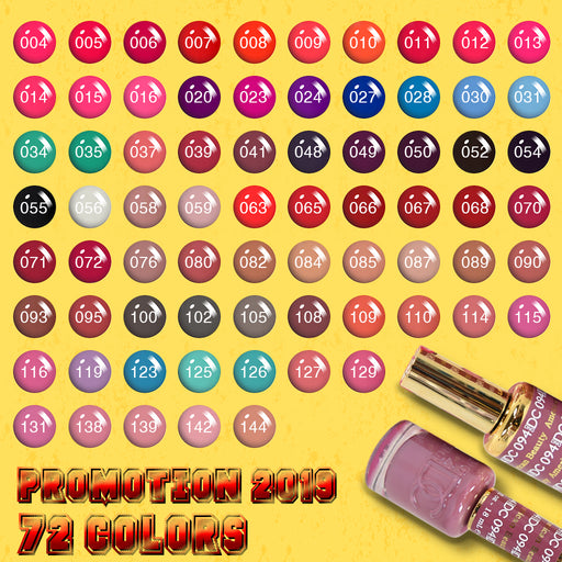 DC Nail Lacquer And Gel Polish, Summer Promotion 2019, Full Line Of 72 Colors,  0.6oz KK0918