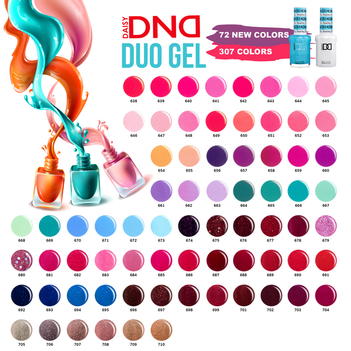 DND Nail Lacquer And Gel Polish, 0.5oz, Full Line Of 307 Colors ( from 401 to 710)
