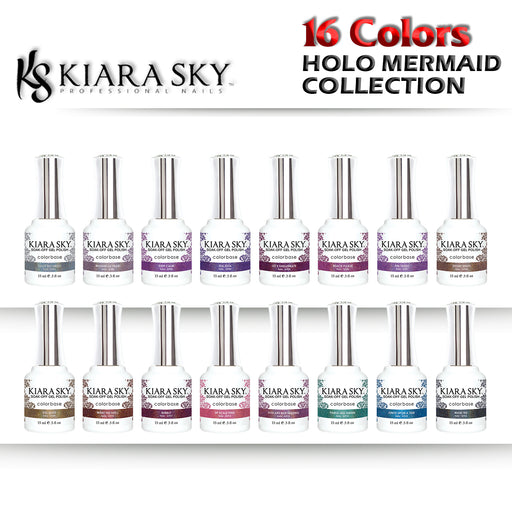 Kiara Sky Gel Polish, Holo Mermaid Collection, 0.5oz, Full line of 16 colors (from 901 to 916)