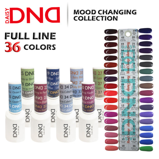 DND Mood Change Gel Polish, 0.5oz, Full line of 36 colors KK1004