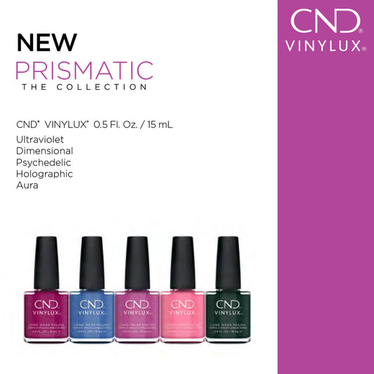 CND Vinylux, Prismatic Collection, Full line of 5 colors (From V312 to V316) OK0409VD