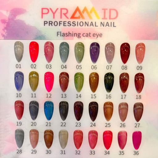 Pyramid Flashing Cat Eye, Full Line Of 36 Colors (From 01 To 36), 0.5oz