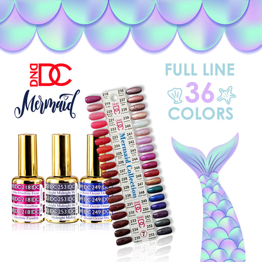 DC Gel Mermaid Collection, 0.6oz, Full line of 36 colors (From 218 to 253) OK0323VD