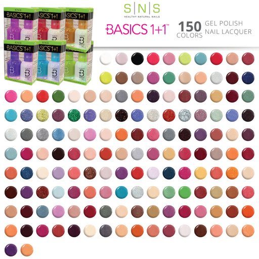 SNS Basics Gel Polish + Nail Lacquer, Full line of 150 colors (From 001 to 150), 0.5oz OK0820LK