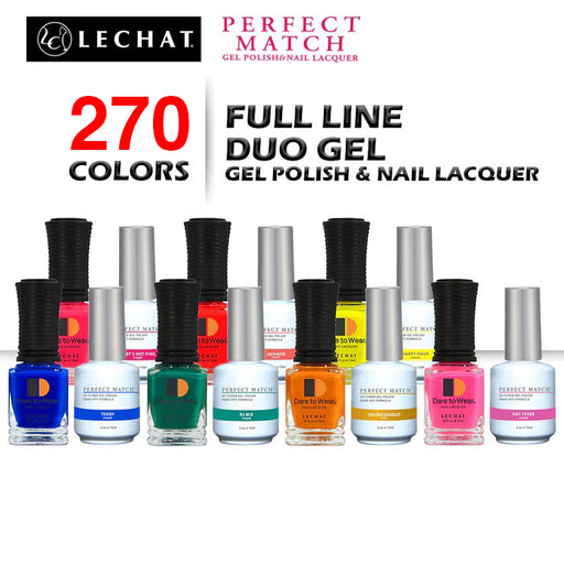 LeChat Perfect Match Nail Lacquer And Gel Polish, Full line of 270 colors (from PMS001 to PMS270), 0.5oz