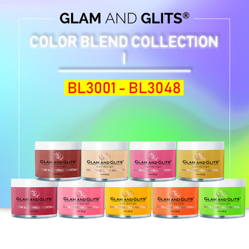 G & G Color Blend Acrylic Powder, Full line of 48 colors (from BL3001 to BL3048), 2oz OK1211