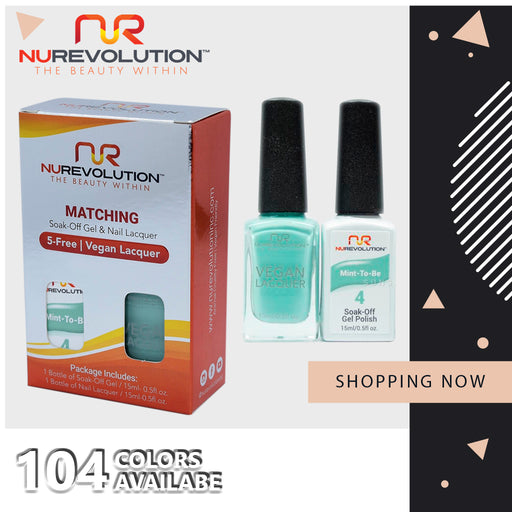 NuRevolution Gel Polish + Nail Lacquer, Full Line Of 104 Colors (From 001 To 104)